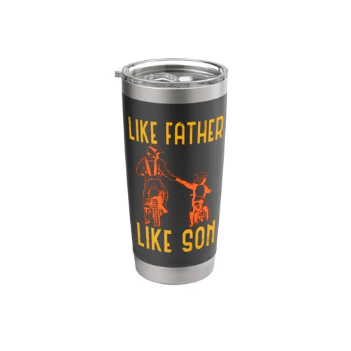 Moped Driver Scooter Fun Statement Biker Apparel Motocross Dirt Bike Motorcycle Racing Stainless Steel Insulated Tumbler