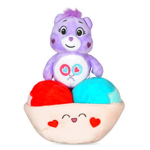 Care Bear for Pets Pet Plush Squeaky Toy Share Bear with Ice Cream Sundae, 8” with Squeaker Inside | Share Bear for Dogs Squeaky Plush Toy | Collectible Care Bears Dog Toys