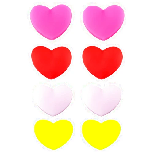 DQITJ 8 Pack Tennis Racquet Dampeners, Heart Shape Rubber Tennis Racket Damper Shock Absorber, Tennis Vibration Dampener with 4 Colors