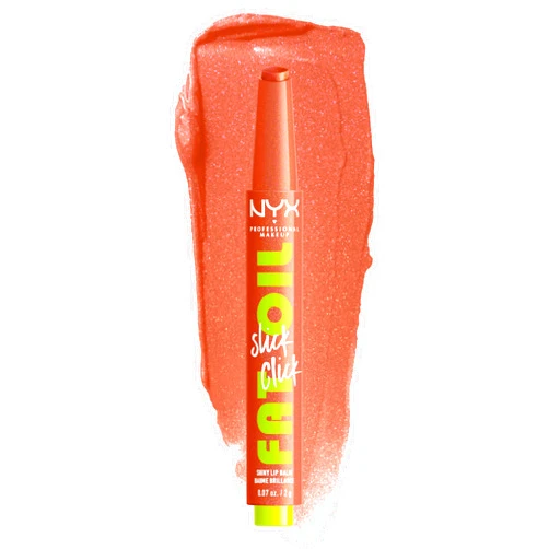 NYX PROFESSIONAL MAKEUP Fat Oil Slick Click, Lightweight, Buildable, Pigmented Vegan Lip Balm - Hits Different