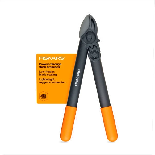 Fiskars 15-Inch PowerGear Loppers, Sharp Steel Blade Bush and Tree Trimmer, Cuts up to 1.25-Inch Diameter Branches, Rust Resistant and Lightweight Pruner, Yard Tools for Gardening