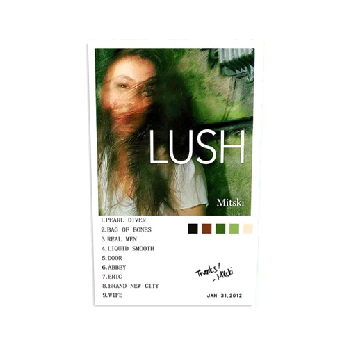 isoson Mitski LUSH Music Album Canvas Poster Wall 12x18 inch (30x45CM) Unframed style Living Room Bedroom Art Deco Room Aesthetic Poster board printed