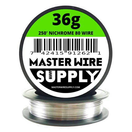 Master Wire Supply Nichrome 80 - 250' - 36 Gauge Wire - 250ft - 0.13mm - 0.005in - Made in USA - Master Wire Supply