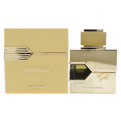 Al Haramain L'Aventure Gold - Arabian Perfume for Women - Long Lasting Perfume for Women - Floral Woody Fragrances - Eau de Parfum for Women - 3.4 oz