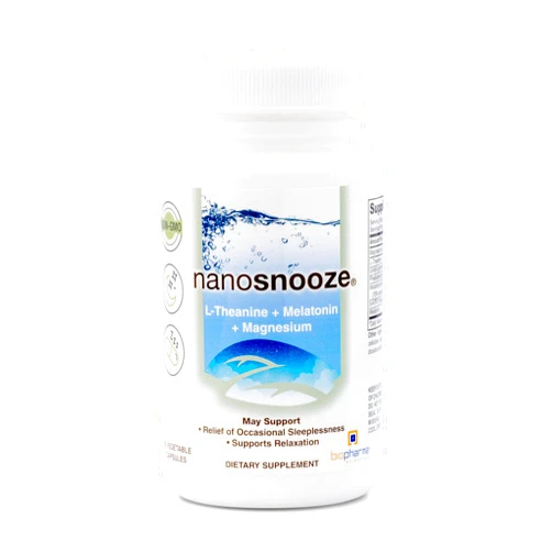 Biopharma Scientific Nanosnooze: Sleep Aid for Adults with Melatonin, Magnesium, L-Theanine, 30 servings