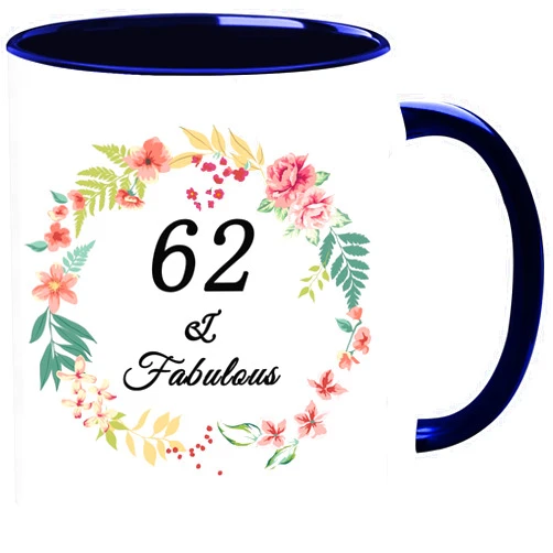 WOSIWULA 62th Birthday Gifts for Women, 62th Fabulous Birthday Coffee Mug Cup, Turning 62 Year Old Gift, 1962 62nd Birthday Gifts for Grandma Mom Wife Sister Aunt Friends, Gift Box Packaging, 11oz