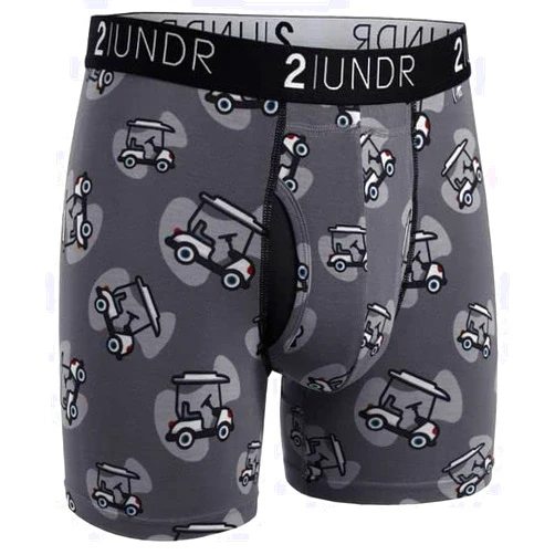2UNDR Men's Swing Shift Boxer Brief Underwear | Limited Edition (Cart Path Grey, Large)
