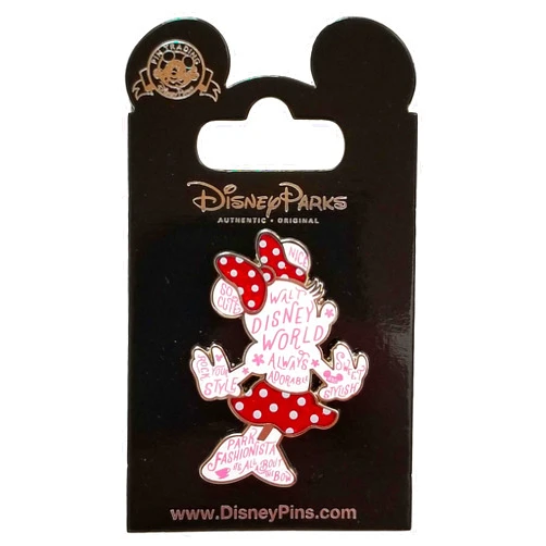 Disney Pin - Minnie Mouse Rockin the Dots - Word Filled