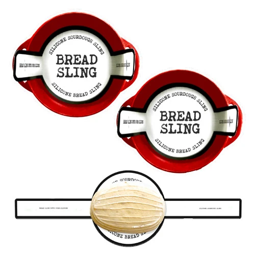 5 star moon 2 Silicone Bread Sling Dutch Oven Liner - Extra Thick Non-Stick Reusable Silicone Sourdough Bread Baking Mat with Long Handles - Sourdough Bread Baking Supplies for Easy Dough Transfer (Bread Sling)
