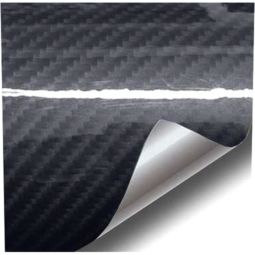 VViViD Tek R Black Carbon Fibre High Gloss Vinyl Wrap Adhesive Film (17.9