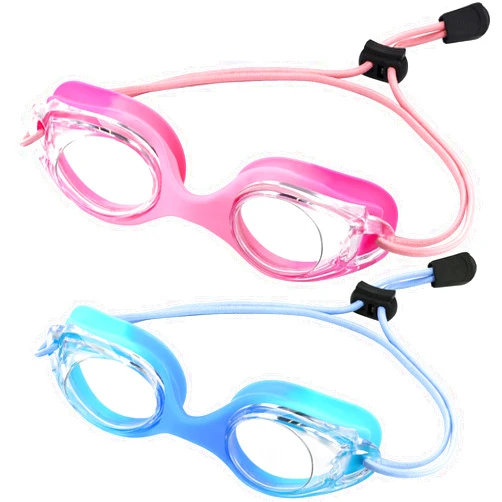 Vvinca Kids Swim Goggles with Bungee Strap No Leaking Anti Fog Toddler Goggles with Quick Adjust Ages 3-14