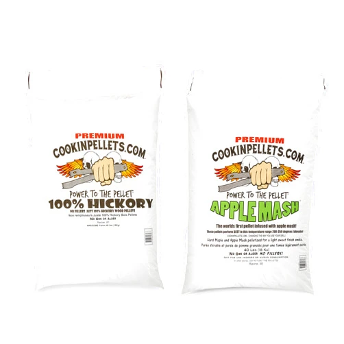 CookinPellets Premium Hickory Grill Smoker Smoking Wood Pellets, 40 Pound Bag Bundle with CookinPellets Apple Mash Hard Maple Smoker Smoking Wood Pellets, 40 Pound Bag