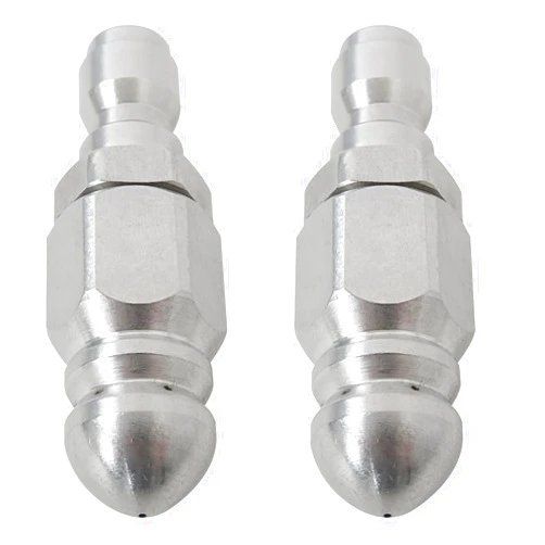 Xspeedonline 2026 Upgraded Sewer Jetter Nozzle,Stainless Steel,Pressure Washer Drain Jetter Hose Nozzle, with 1/4