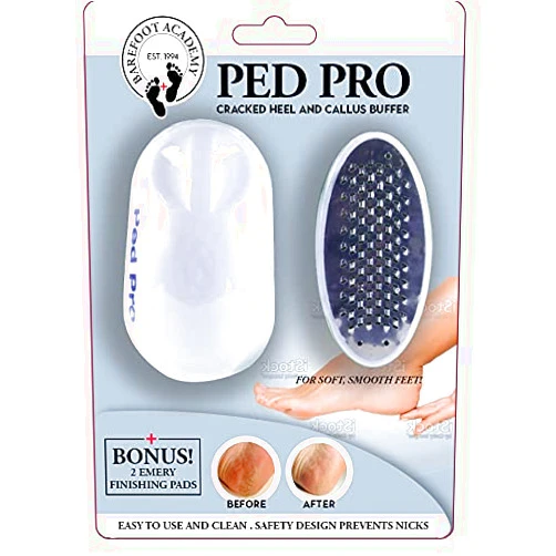 Barefoot Academy Ped Pro Cracked Heel and Callus Buffer for Soft and Smooth Feet! Comes with Bonus Emery Finishing Pads!