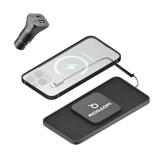 MOGAOPI Magnetic Wireless Car Charger Pad, 15W Wireless Charging Pad for Car Compatible with MagSafe Charger/iPhone 16/15 Pro/15 Plus/15 Pro Max/14/14 Plus/14 Pro Max/13/13 Pro Max/12 (30cm Cable)