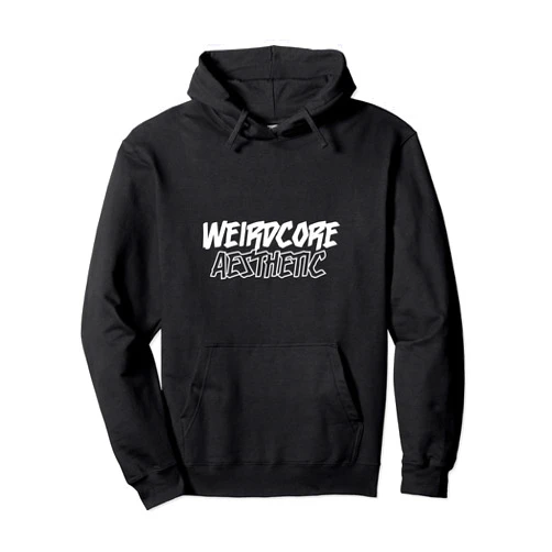 Weirdcore Aesthetic - Minimalism Synth Design Weirdcore Aesthetic - Cottagecore Synth Vaporwave Slanty Pullover Hoodie