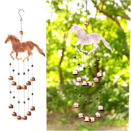 Dawhud Direct 24-inch H Galloping Horse Wind Chimes for Outside Unique Horse Galloping Windchimes Outdoor Decorations Garden Decoration, Gift for Women, Mom, Grandma, Unisex