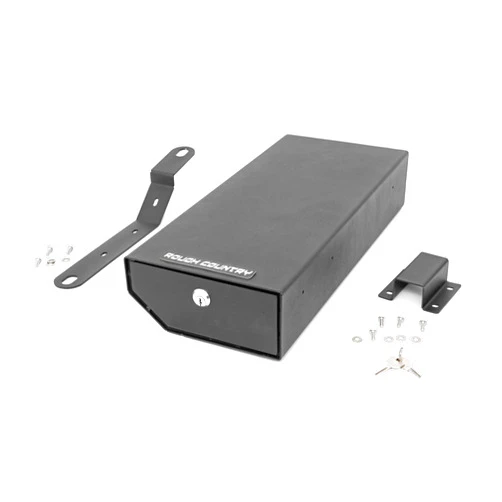 Rough Country Under Seat Storage for Jeep Wrangler JK (2007-2010) & Wrangler Unlimited (2007-2018) - Hidden Storage Keeps Valuables Locked & Secure