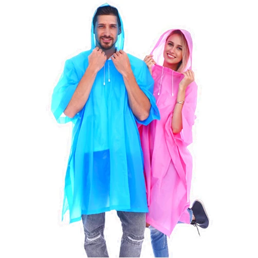 RUISHYY Rain Ponchos for Adults Men Women (2-5 Pack), Reusable EVA Clear Poncho Rain Coats Waterproof Jackets with Hood