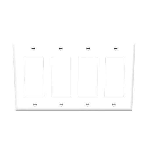 ENERLITES Decorator Light Switch or Receptacle Outlet Wall Plate, Gloss Finish, Size 4-Gang 4.50