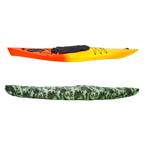 MOOCY Kayak Cover for Outdoor Storage (10-12ft), Heavy-Duty Fabric Waterproof & UV Protection | Works with SUP Paddle Boards & Canoes