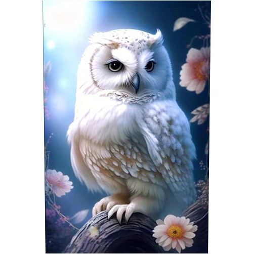 Mimik 300 Piece Puzzles for Adults, Elegant White Owl Wooden DIY Puzzle - Fun and Challenging - Suitable for All Beginners - for Room Wall Decor