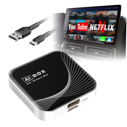 TERUNSOUl 3.0 Magic Box Built in YouTube Netflix, Wireless Carplay Adapter for Wired CarPlay to Wireless Support YouTube Netflix Tiktok Video Play,Easy Plug and Play