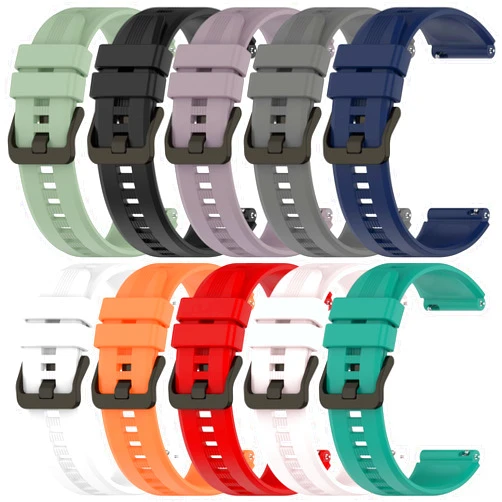 FitTurn 10-Pack Band Compatible with FITVII H56 HM57 HM78, RUIMEN D1 H1, TOOBUR IDW16, KEEPONFIT IDW21, TOZO S5 Smart Watch Bands,22mm Quick Release Adjustable Silicone Strap Wristband Replacement Band for FITVII H56 Fitness Tracker