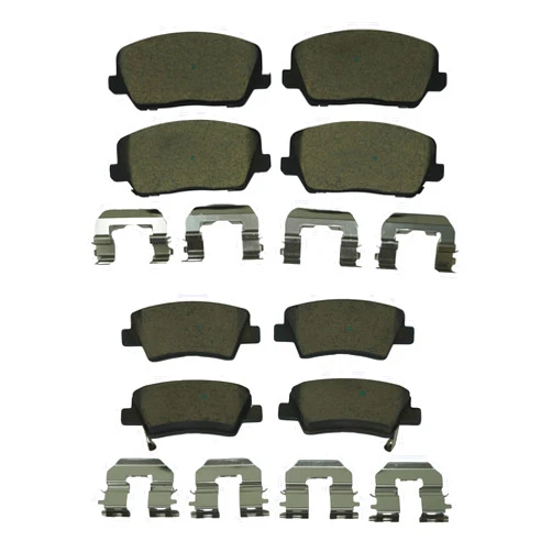 Tectonic Ceramic Disc Brake Pad Set | Bremex Premium Front and Rear Brake Pads | Compatible with 2014-2016 Kia Forte Forte Koup Forte5