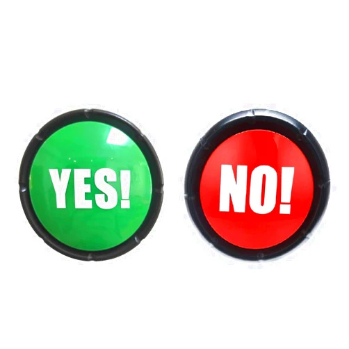 Joffreg NO Sound Button,Yes Sound Button,Pack of 2