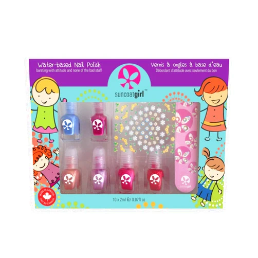 Suncoatgirl Suncoat Product Inc. Non Toxic Peelable Children's Nail Polish Set, Mini Mani