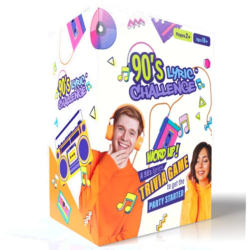 90s LYRIC CHALLENGE 90's Song Lyric Game - Fun Music Trivia Game for Adults, for Music Lovers, Ideal for Millennials, Gen X