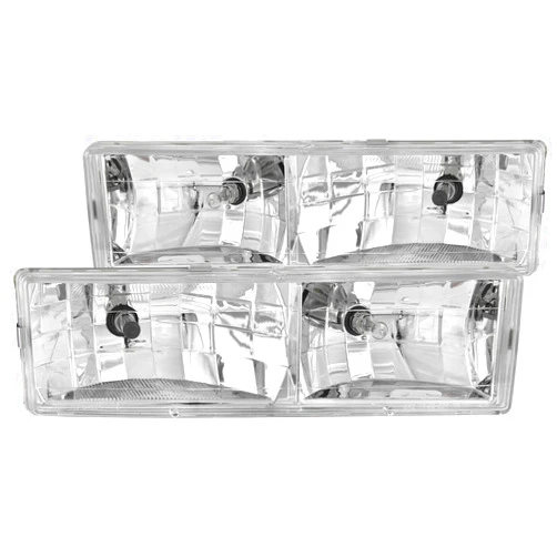 Anzo USA 111004 Chevrolet Crystal Chrome Headlight Assembly - (Sold in Pairs)