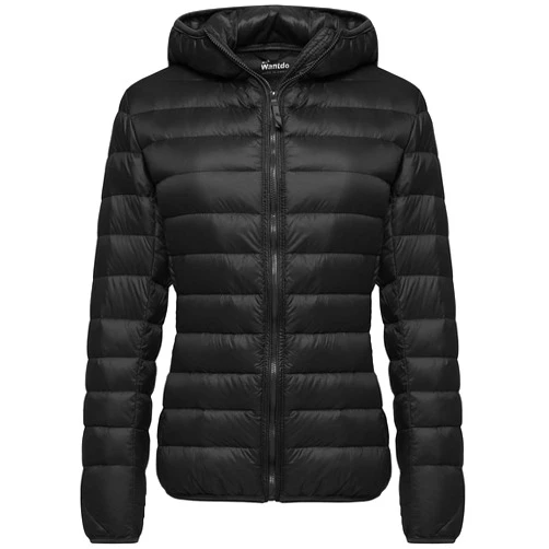 Wantdo Women's Hooded Packable Ultra Light Weight Short Down Jacket