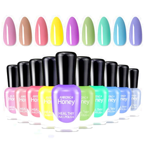 ANRONCH 10 Pcs Non Toxic Nail Polish Set, Quick Dry and Easy Peel Off Nail Polish Kit- Water Based Nail Polish for Girls Women and Teens