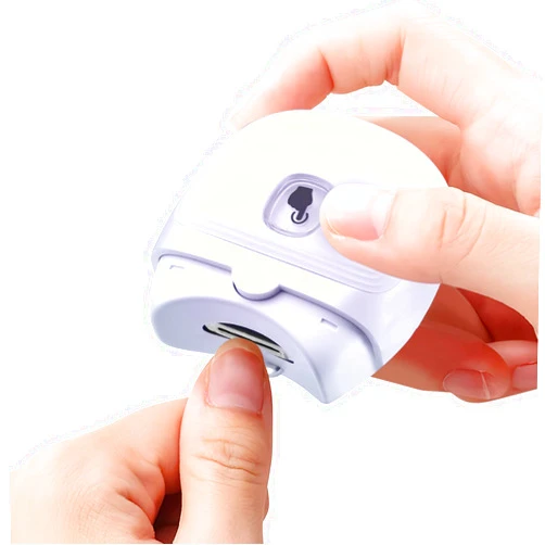 PARAROSE Automatic Nail Clipper, Electric Baby Nail Clippers with Light, Rechargeable Nail Clippers with Catcher, Electric Nail File for Baby, Kids, Seniors, Caregivers - Easy to use (Purple)