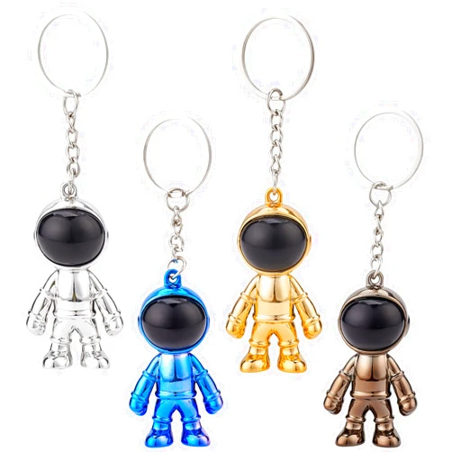 PH PandaHall Space Astronaut Keychain, 4 Color Creative Astronaut Key Chain Backpack Charms Space Keychain Car Key Chain for Office Keychain Purse Pendant Handbag Backpack Decoration