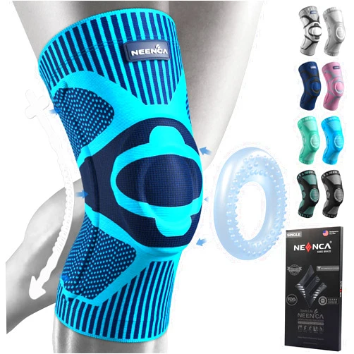 NEENCA Knee Braces for Knee Pain Relief, Compression Knee Sleeves with Patella Gel Pad & Side Stabilizers, Knee Support for Weightlifting, Running, Workout, Arthritis, Meniscus Tear, Men Women. ACE-53