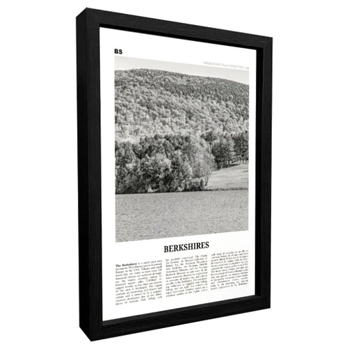DSAQEFS45E Berkshires Print Black And White, Berkshires Wall Art, Berkshires Poster, Berkshires Photo, Berkshires Map, Massachusetts, Connecticut, USA Canvas Art Poster And Wall Art Picture Print Modern Family B