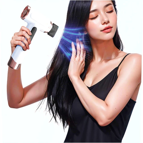 Generic Cordless Hair Dryer, Portable Low Noise Hair Dryer with Digital Screen, USB Charging Cold Hot Wind Wireless Hair Dryer with 360 Rotating Nozzle, Battery Blow Dryer for Travel and Home Use (White)