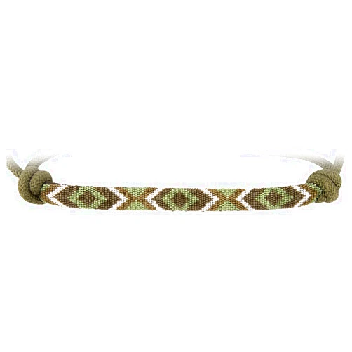 Cashel Beaded Wave Rope Halter Olive 9 Ft Lead