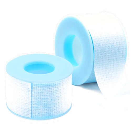 Embagol Lash Tape for Eyelash Extensions Blue Eyelash Tape for Extensions Sensitive Silicone Gel Easy Tear Breathable Medical Microporous Eyelash Extension Tape (0.98in 3.9yd, 2 Rolls)