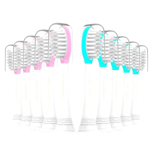 CILGEWH Kids Replacement Toothbrush Heads 10 Pack for Philips Sonicare Electric Toothbrush Soft Brush Head for Child 7+ for Boy Girl,5pink+5blue