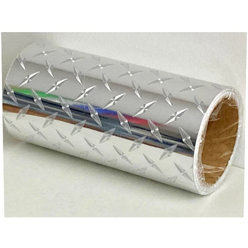 Paper Street Plastics Diamond Plate Sign Vinyl, Self-Adhesive (12 inch x 10 ft)
