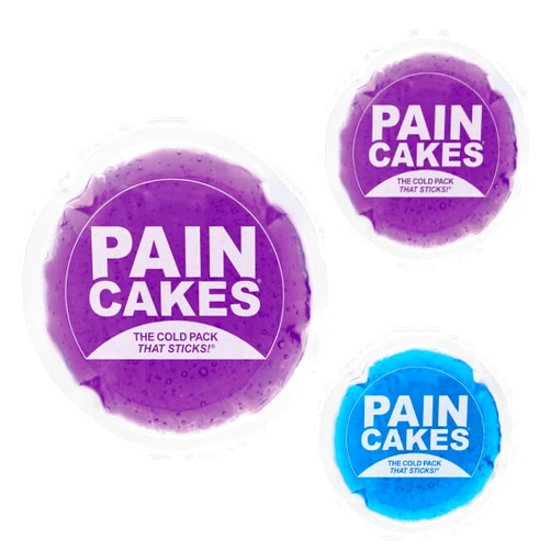 PAINCAKES Reusable Gel Ice Packs, Sticks to Body, 5
