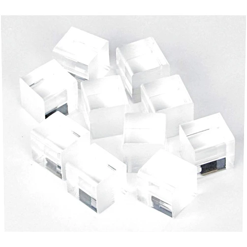 Best Acrylics 10 Pcs 1” x 1 x 1” Clear Square Acrylic Plexiglass Plastic Cubes Rod Peg