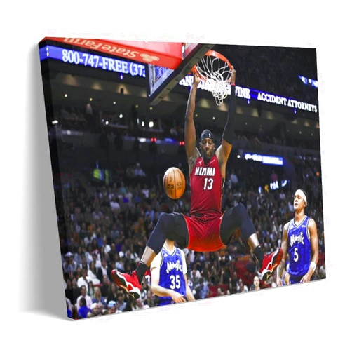 ZENGSHU Bam Adebayo Poster Basketball Superstar Wall Art Scroll Canvas Painting Picture Living Room Decor Home 08x12inch(20x30cm)