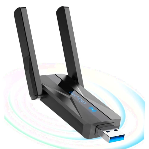 ElecMoga USB WiFi Adapter for Desktop PC, ElecMoga AC 1300Mbps Dual-Band 5G/2.4G USB 3.0 WiFi 5 Network Transceiver Wireless Dongle for PC Laptop Supports Windows 11/10/8.1/8/7/XP/Vista/Mac OS 10.9~10.15
