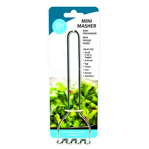 R&M Mini Potato Masher, Mini Egg Masher, Avocado Masher, Stainless Steel, 6 Inches