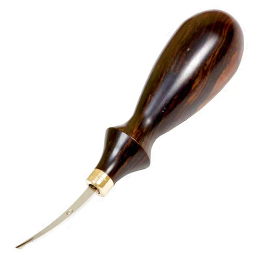 Craft Sha Flint Leathercraft Beveler Tools 0.6mm-1.4mm Leather Edger, with Ebony Handle & Stainless Steel, to Round Corners & Edges in Leatherwork